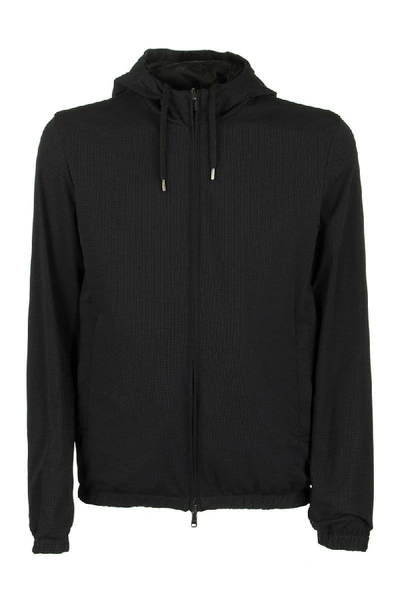 Shop Herno Bomber Jacket Reversible In Black