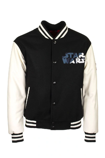 Shop Etro Bomber Star Wars Jacket In Blue