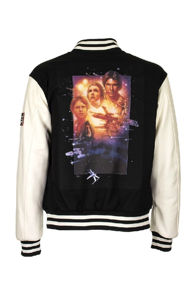 Shop Etro Bomber Star Wars Jacket In Blue