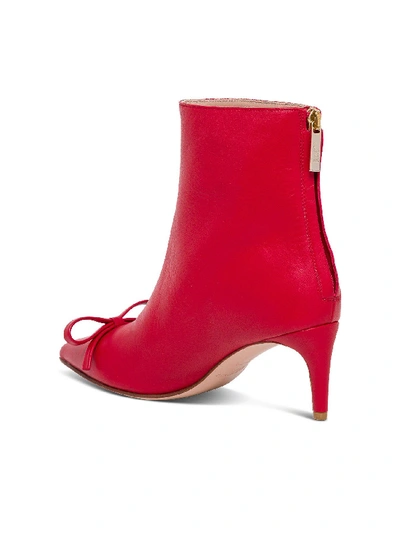 Shop Red Valentino H60 Leather Ankle Boots In Red
