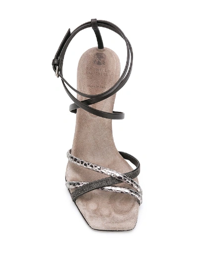 Shop Brunello Cucinelli Sandals In Argento