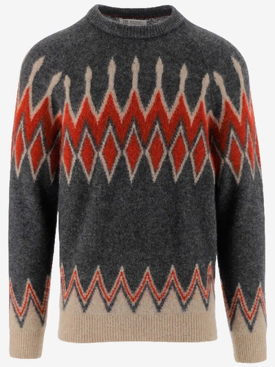 Shop Brunello Cucinelli Sweaters In Rosso