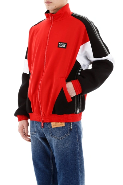 Shop Burberry Astala Track Jacket In Bright Red