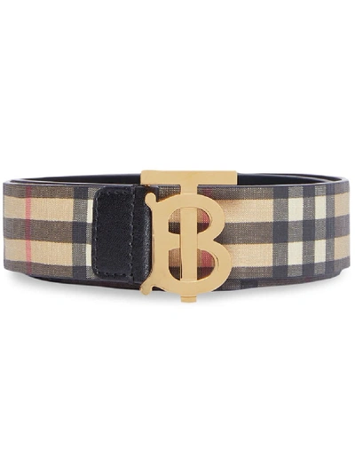 Shop Burberry Belts In Beige