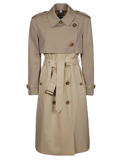 Shop Burberry Coats In Lightsand