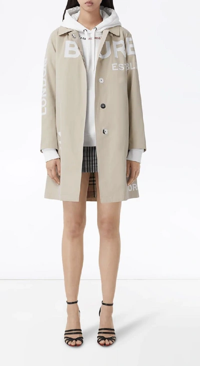 Shop Burberry Coats In Stone