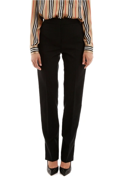 Shop Burberry Harborough Trousers In Black