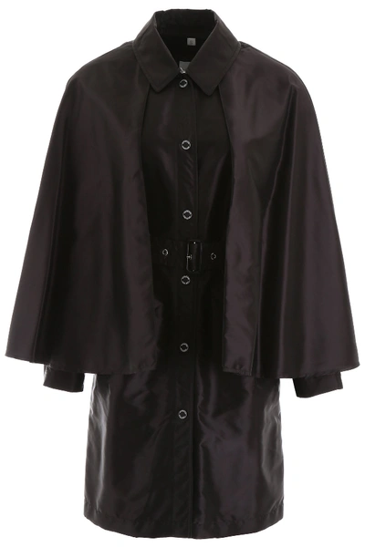 Shop Burberry Reading Cape Coat In Black