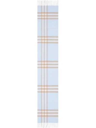 Shop Burberry Scarfs In Azzurro