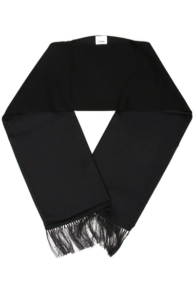 Shop Burberry Silk Tux Scarf In Black