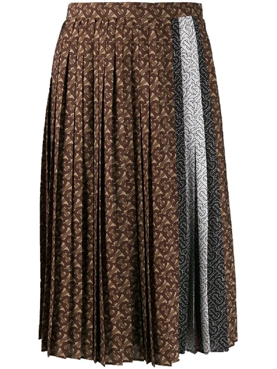 Shop Burberry Skirts In Marrone
