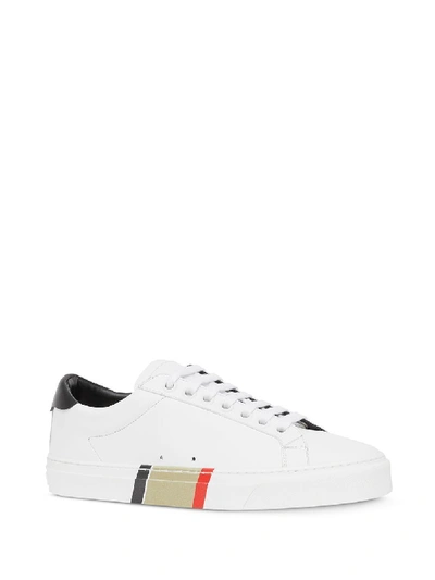 Shop Burberry Sneakers In Bianco