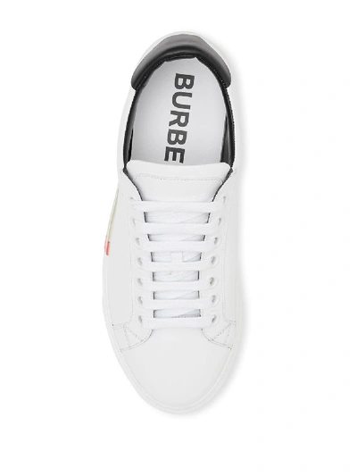 Shop Burberry Sneakers In Bianco
