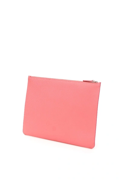 Shop Burberry Tb Logo Phyllis Pouch In Candy Floss