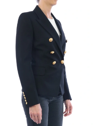 Shop Balmain Buttons Blazer Black