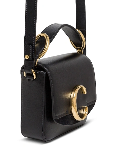 Chloé - C-Logo Black Leather Small Shoulder Bag