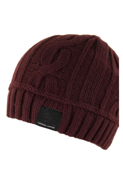 Shop Canada Goose Cable Toque Elderberry Hat