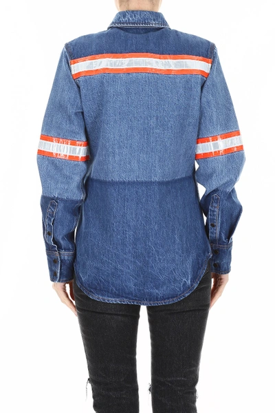 Shop Calvin Klein 205w39nyc Denim Shirt In Blue