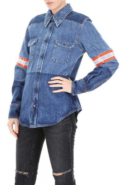 Shop Calvin Klein 205w39nyc Denim Shirt In Blue