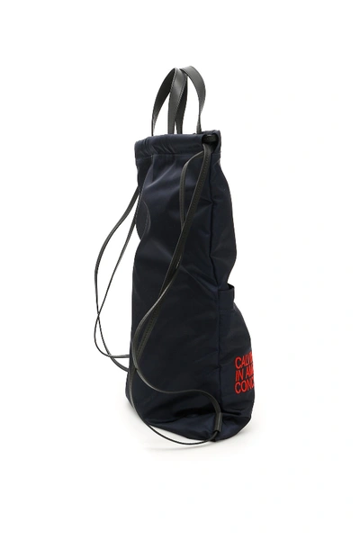 Shop Calvin Klein 205w39nyc Drawstring Backpack In Tonalita' Blu