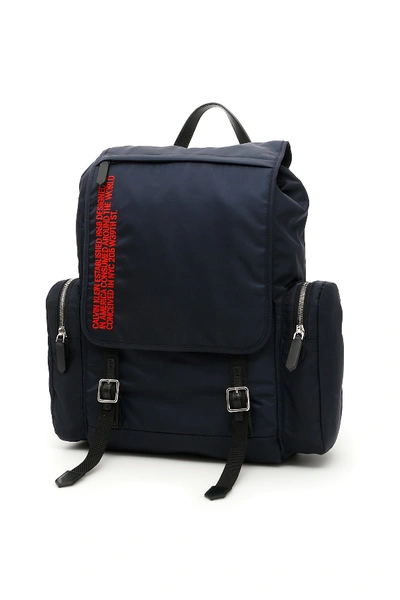 Shop Calvin Klein 205w39nyc Flap Backpack In Tonalita' Blu