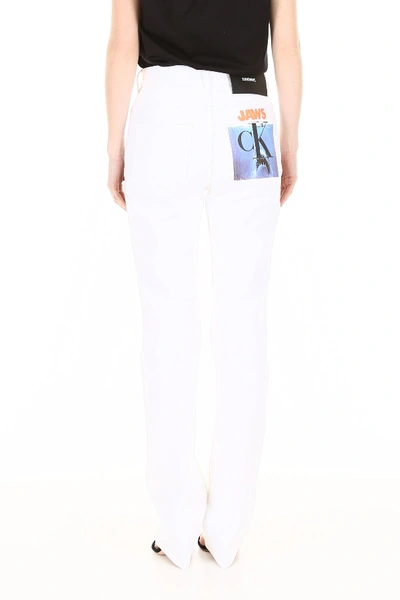 Shop Calvin Klein 205w39nyc Jaws Five Pockets Jeans In White