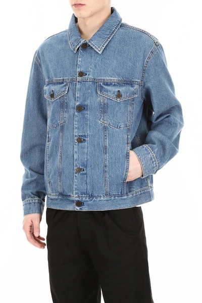 Shop Calvin Klein 205w39nyc Jaws Denim Jacket In Blue