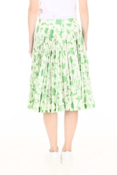 Shop Calvin Klein 205w39nyc Printed Midi Skirt In Acid Green