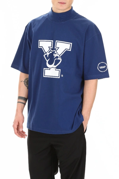 Shop Calvin Klein 205w39nyc Yale Univeristy T-shirt In Yale Blue