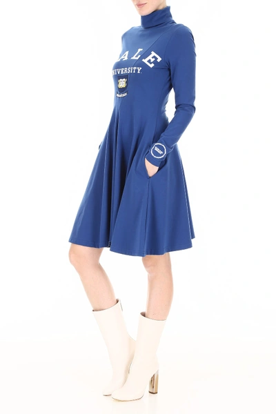 Shop Calvin Klein 205w39nyc Yale University Dress In Yale Blue