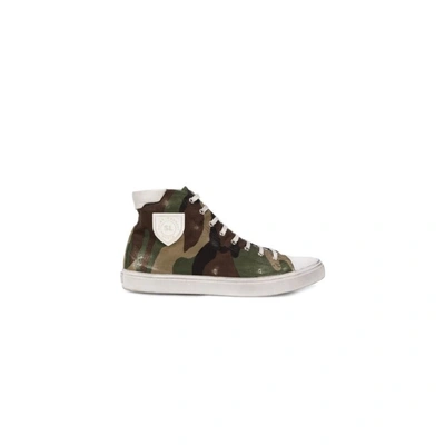 Shop Saint Laurent Camouflage Bedford Sneakers In Nero