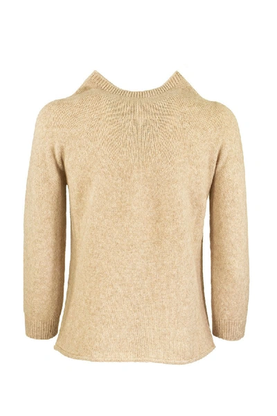 Shop Max Mara Maxmara Campo Wool And Camel Knit Jumper In Sand