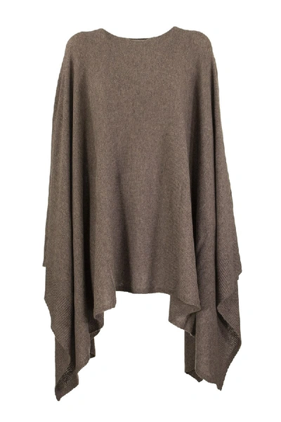 Shop Agnona Cape Cashmere In Brown