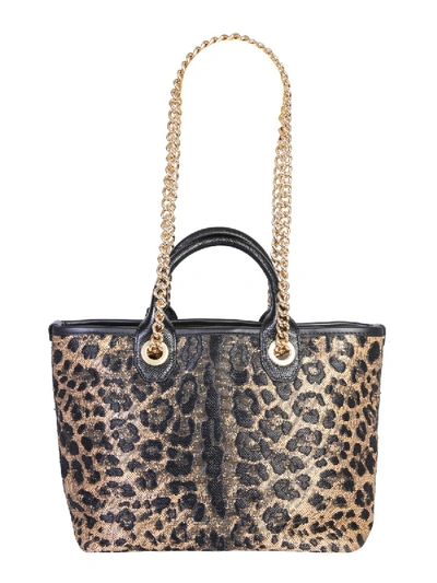 Shop Dolce & Gabbana Capri Shopper Bag In Animalier