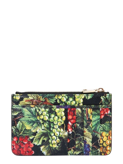 Shop Dolce & Gabbana Card Holder With Logo In Multicolour