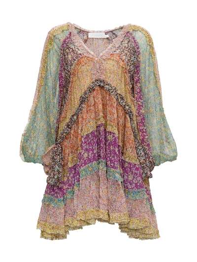 Shop Zimmermann Carnaby Dress In Multicolor