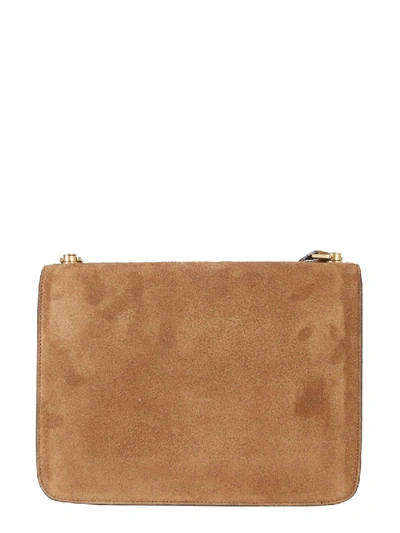 Shop Saint Laurent Carre Shoulder Bag In Brown