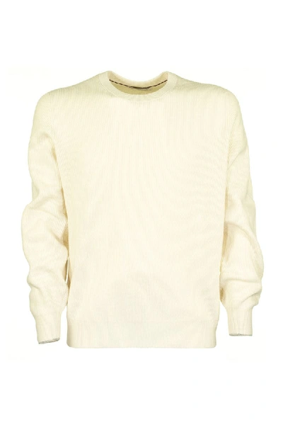 Shop Brunello Cucinelli Cashmere English Rib Sweater In Cream