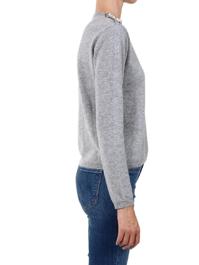 Shop Ganni Cashmere Sweater Gray In Grey