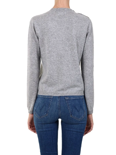 Shop Ganni Cashmere Sweater Gray In Grey