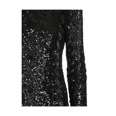 Shop Max Mara Maxmara Cesena Black Paillettes Top