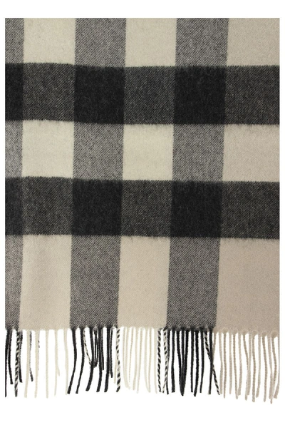 Shop Burberry Check Cashmere Scarf In Stone