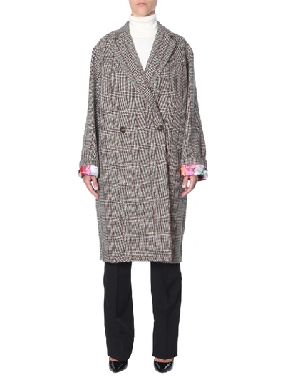 Shop Stella Mccartney Checked Coat In Black