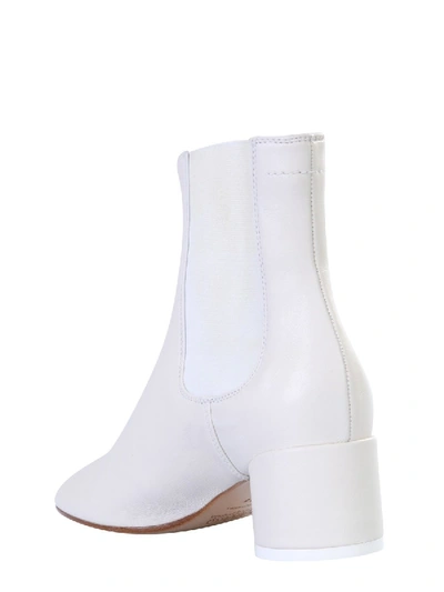 Shop Mm6 Maison Margiela Chelsea Ankle Boots In White
