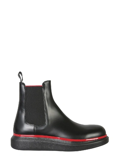 Shop Alexander Mcqueen Chelsea Hybrid Boots In Black