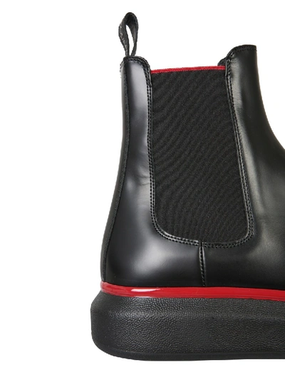 Shop Alexander Mcqueen Chelsea Hybrid Boots In Black