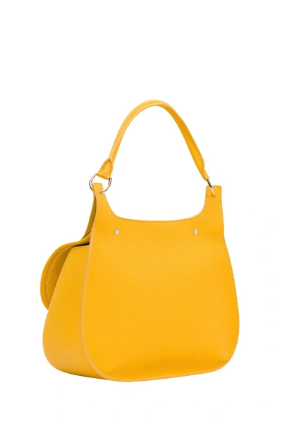 Shop Fontana Milano 1915 Chelsea Medium Saddle Bag In Yellow