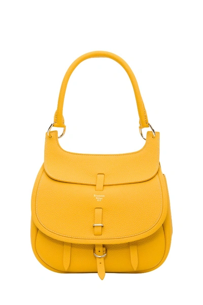 Shop Fontana Milano 1915 Chelsea Small Saddle Bag In Yellow