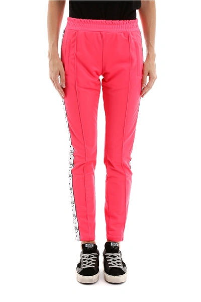 Shop Chiara Ferragni Logomania Trousers In Pink Fluo