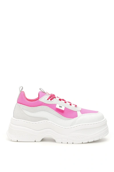 Shop Chiara Ferragni Platform Sneakers In Pink Fluo